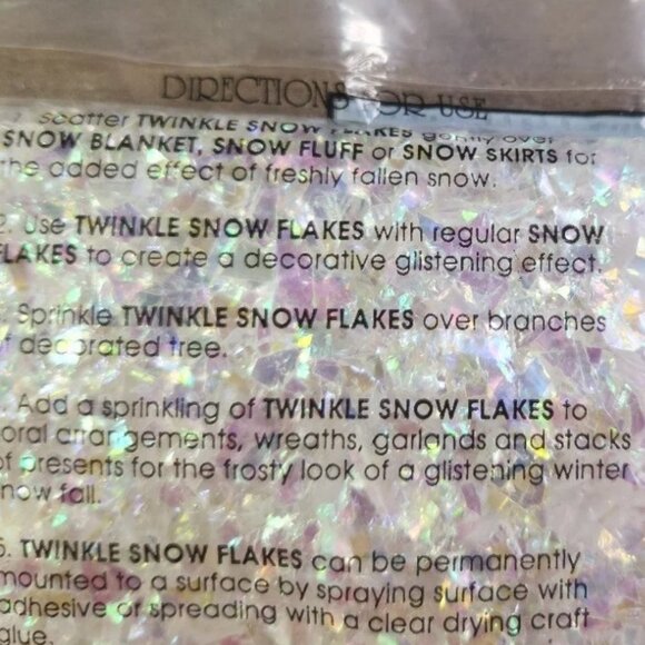 Vintage Soft Snow Iridescent Twinkle Snow Flake Mix - Picture 4 of 6